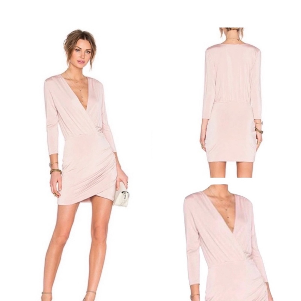 Lovers and friends Pink Wrap Dress